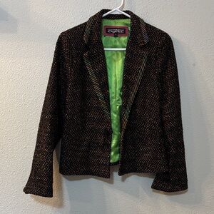 Windridge Black Tweed Blazer with Green Lining